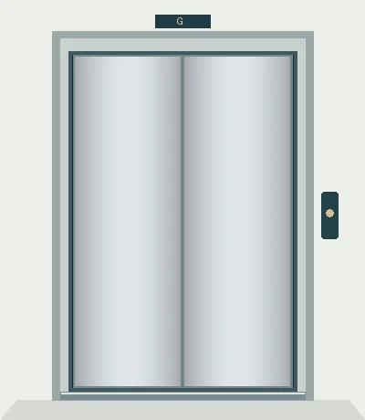 Plain S.S. Door opening and closing illustration