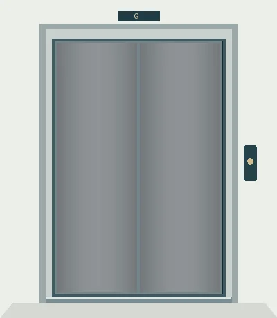Plain M.S. Door opening and closing illustration